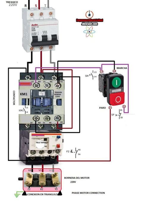 contactor relay circuit diagram 